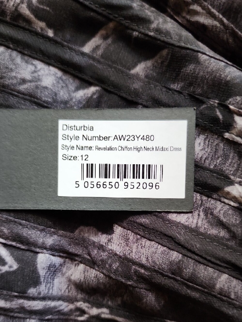 Disturbia Revelation High Neck Midaxi Chiffon Dress - Picture 5 of 5